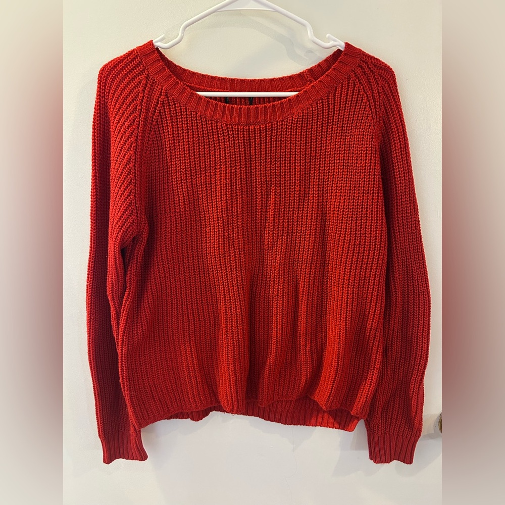 Forever 21 Red Crew Neck Sweater